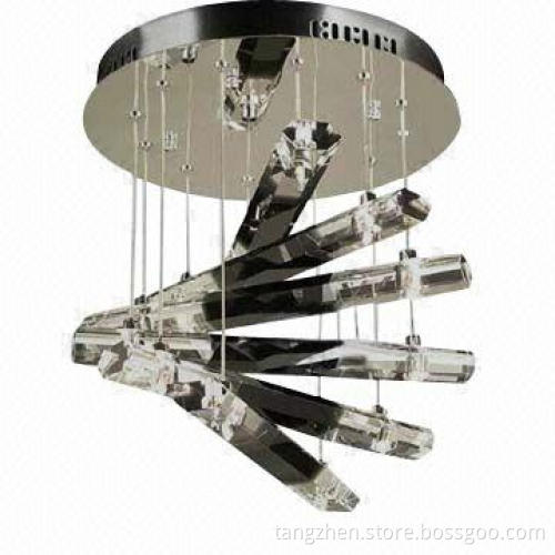 Modern simple Gen-shaped K9 crystal ceiling light with good-quality, low price